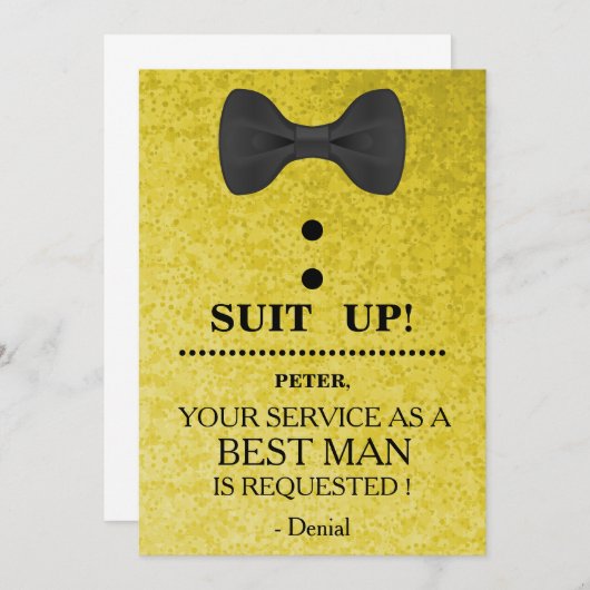 Your Service as a Best man Request Invitation (Devant / Derrière)