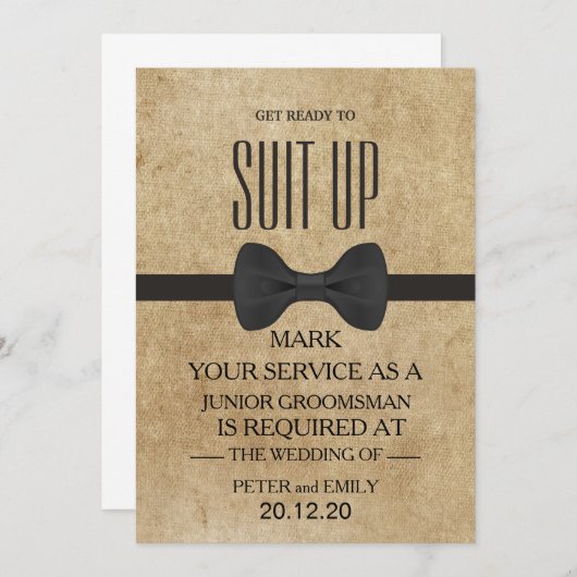 Your Service as a Groomsman Invitation (Devant / Derrière)