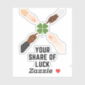 Your Share Of Luck Minimal Vinyl Sticker (Feuille)