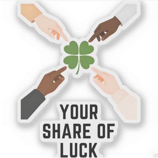 Your Share Of Luck Minimal Vinyl Sticker (Devant)