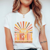 Your Sunshine Sunburst; Retro Leopard Summer T-shirt