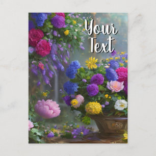 Your Text Mixed Flowers 10 Still Life Template Feestdagenkaart