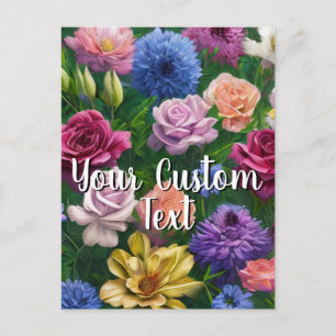 Your Text Mixed Flowers 11 Springtime Template Feestdagenkaart