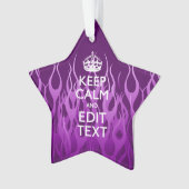 Your texte on Keep Calm Purple Racing Flames Decor (devant)