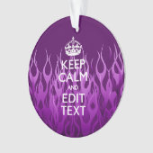 Your texte on Keep Calm Purple Racing Flames Decor (devant)