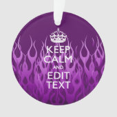 Your texte on Keep Calm Purple Racing Flames Decor (devant)