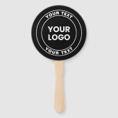 Your Uploaded Logo + Bold Circular Text  Handwaaier (Voorkant)