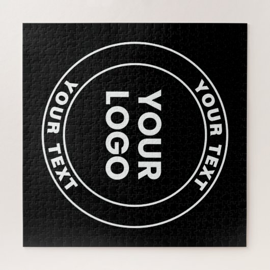 Your Uploaded Logo + Bold Circular Text Legpuzzel (Horizontaal)