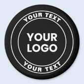 Your Uploaded Logo + Bold Circular Text Magneet