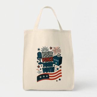 Your Voice Your Vote Patriotic Election  Tote Bag