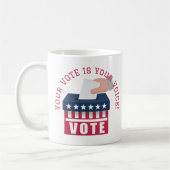 Your vote is your Voice Mug (Gauche)