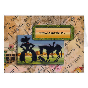 Your Words on retro cowboy caricature