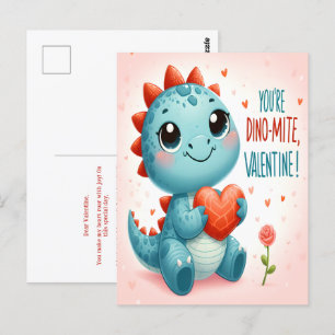 Youre Dinomite Valentijn Schattigee Dinosaur Liefd Briefkaart