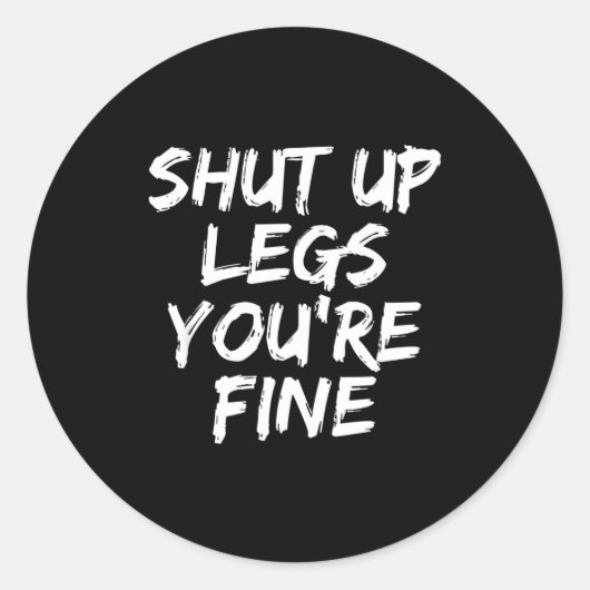 You're Fine Funny Running  Ronde Sticker (Voorkant)