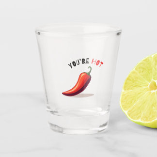 You're Hot Chilli Shot Glass Glas