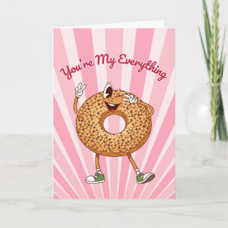 You're My Everything Bagel Valentines Day Card Feestdagen Kaart