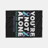 Youre Not Alone Depression Suicide Prevention Awar Fleece Deken (Voorkant (Horizontaal))