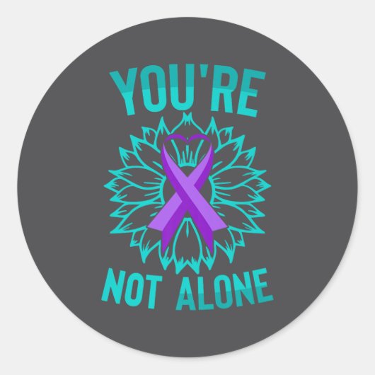 Youre Not Alone Premium  Ronde Sticker (Voorkant)