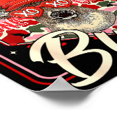 You're One Cool Buck Camouflage Valentine's Day Hu Poster (Hoek)