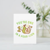 You're One In A Pear-Lion Pear Pun Briefkaart (Staand voorkant)