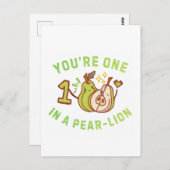 You're One In A Pear-Lion Pear Pun Briefkaart (Voorkant / Achterkant)