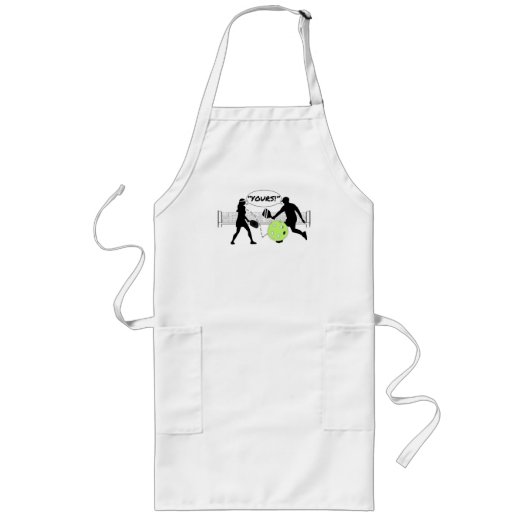 "Yours!" (dubbele pickleball) Lang Schort (Voorkant)