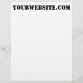 YourWebSite.com Custom Briefhoofd (Voorkant)