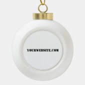 YourWebSite.com Keramische Bal Ornament (Voorkant)