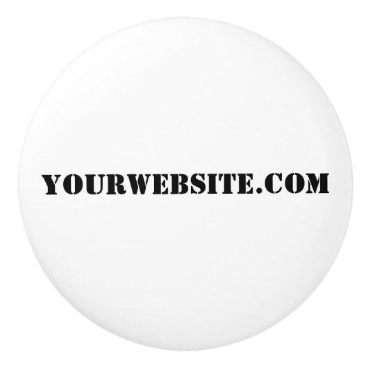 YourWebSite.com Keramische Knop (Voorkant)