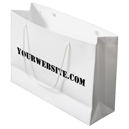 YourWebSite.com Large Cadeauzakje (Voorkant Gekanteld)