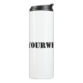 YourWebSite.com Thermosbeker (Gedraaid links)