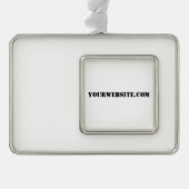 YourWebSite.com Verzilverd Kader Ornament (Voorkant)