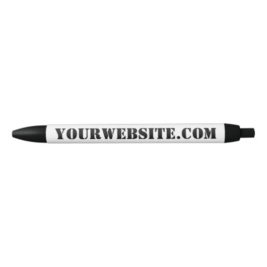 YourWebSite.com Zwarte Inkt Pen (Voorkant)