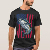 Youth Boys Deep Sea Fishing American Flag Bluefin T-shirt (Voorkant)