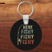 Youth Here-fishy Fishing-shirt Boys Toddler Funny Sleutelhanger (Voorkant)