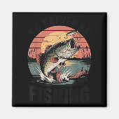 Youth I'd Rather Be Fishing-shirt Boy Largemouth B Magneet (Voorkant)