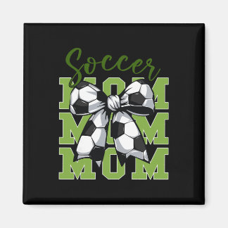 Youth Soccer Mom Coquette Bow Cute Sister Toddler  Magneet