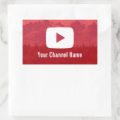 Youtube Channel Aangepaste fotografie Rechthoekige Sticker (Tas)