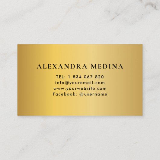 YouTube Channel Chic Photo Gold-Visitekaartje Visitekaartje (Achterkant)
