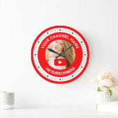 Youtube Channel Persoonlijke foto Youtuber Gift Grote Klok (Huis)