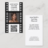 YouTube Channel Promotie Kaart - Film Motif Afsprakenkaartje (Voorkant / Achterkant)