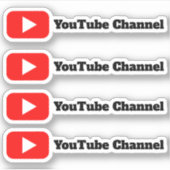 YouTube Channel Sticker Aangepast YouTube-kanaal (Voorkant)