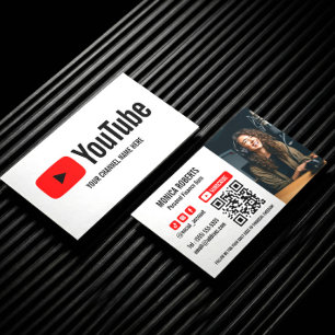 YOUTUBE CREATOR PODCASTER ABONNEREN QRCODE FOTO VISITEKAARTJE