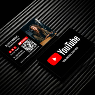 YOUTUBE CREATOR PODCASTER ABONNEREN QRCODE FOTO VISITEKAARTJE