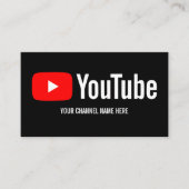 YOUTUBE CREATOR PODCASTER SUBSCRIBE QRCODE PHOTO VISITEKAARTJE (Voorkant)