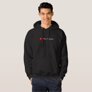 YouTube Kanaalnaam Custom Zwart T-shirt