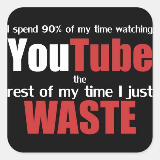 YouTube kijken Vierkante Sticker (Voorkant)