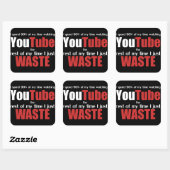 YouTube kijken Vierkante Sticker (Vel)