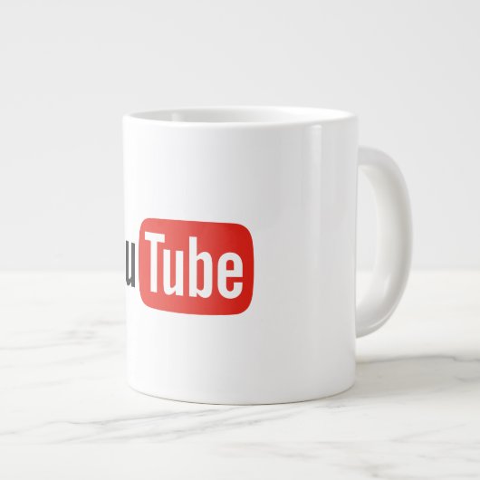 YouTube-logo Extra Grote Beker (Voorkant rechts)