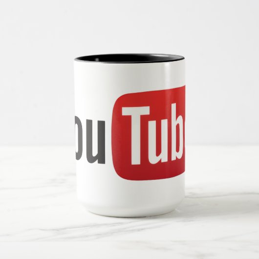 YouTube Logo Style Personalized Coffee Mug (Centre)